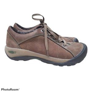 KEEN Women's 6 Presidio Brown Leather Walk Shoe